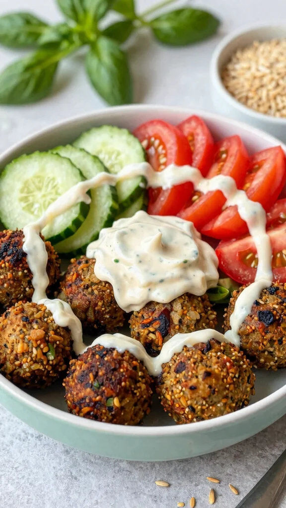 18 Easy and Healthy Dinner Recipes for Everyday Cooking - 13. Veggie Falafel Bowl 1