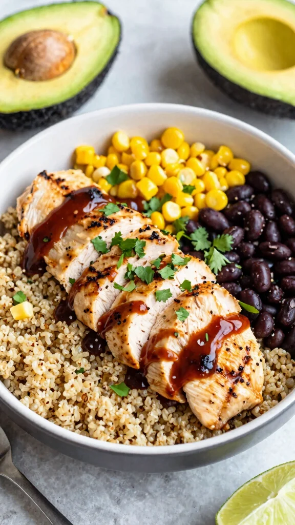 18 Easy and Healthy Dinner Recipes for Everyday Cooking - 14. BBQ Chicken and Quinoa Bowl 1