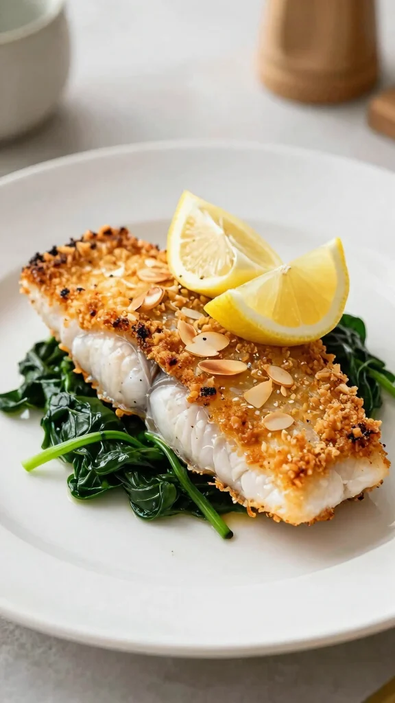 18 Easy and Healthy Dinner Recipes for Everyday Cooking - 17. Almond-Crusted Tilapia 1