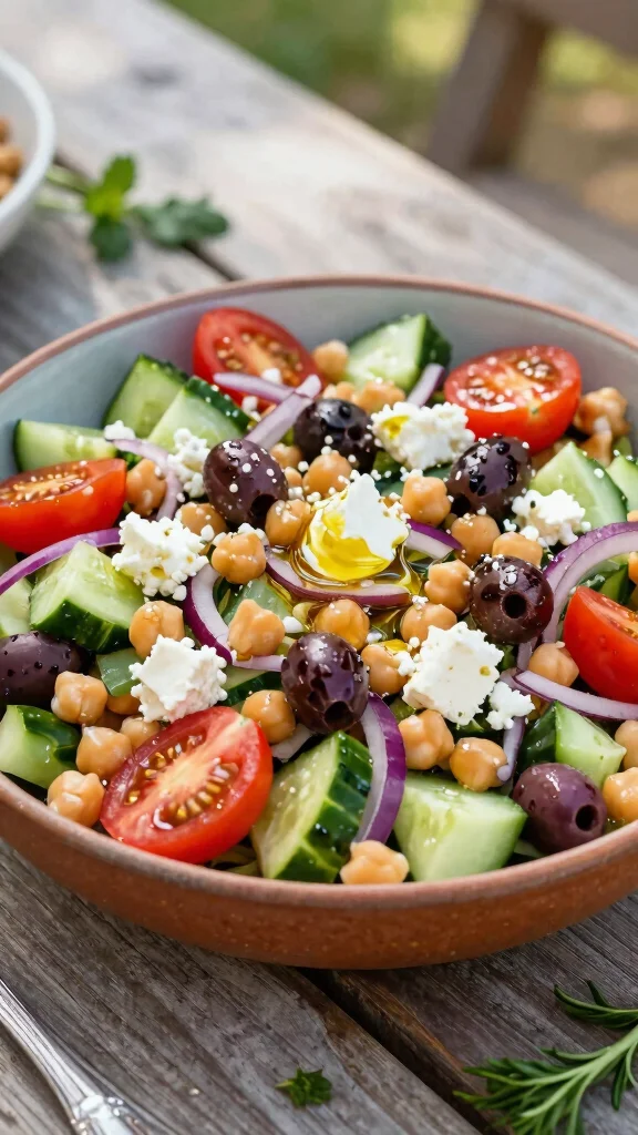 18 Easy and Healthy Dinner Recipes for Everyday Cooking - 3. Mediterranean Chickpea Salad 1