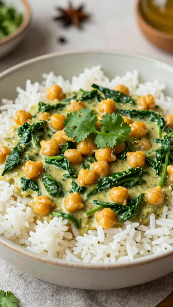 18 Easy and Healthy Dinner Recipes for Everyday Cooking - 8. Chickpea and Spinach Curry 1