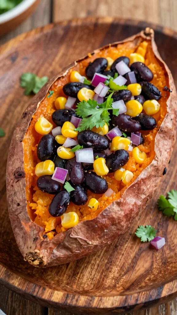 18 Healthy Dinner Recipes for Family Everyone Will Love - 10. Baked Sweet Potato with Black Bean Salsa 1