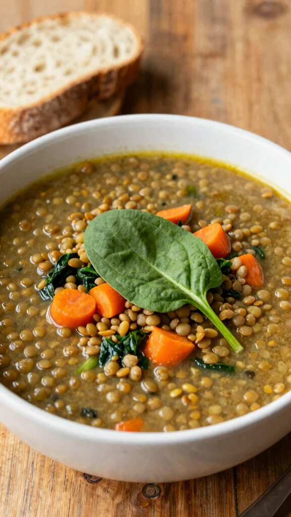 18 Healthy Dinner Recipes for Family Everyone Will Love - 8. Lentil Soup with Spinach 1