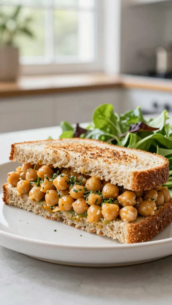 18 Healthy Easy Lunch Ideas for Busy Days - 3. Chickpea Salad Sandwiches 1