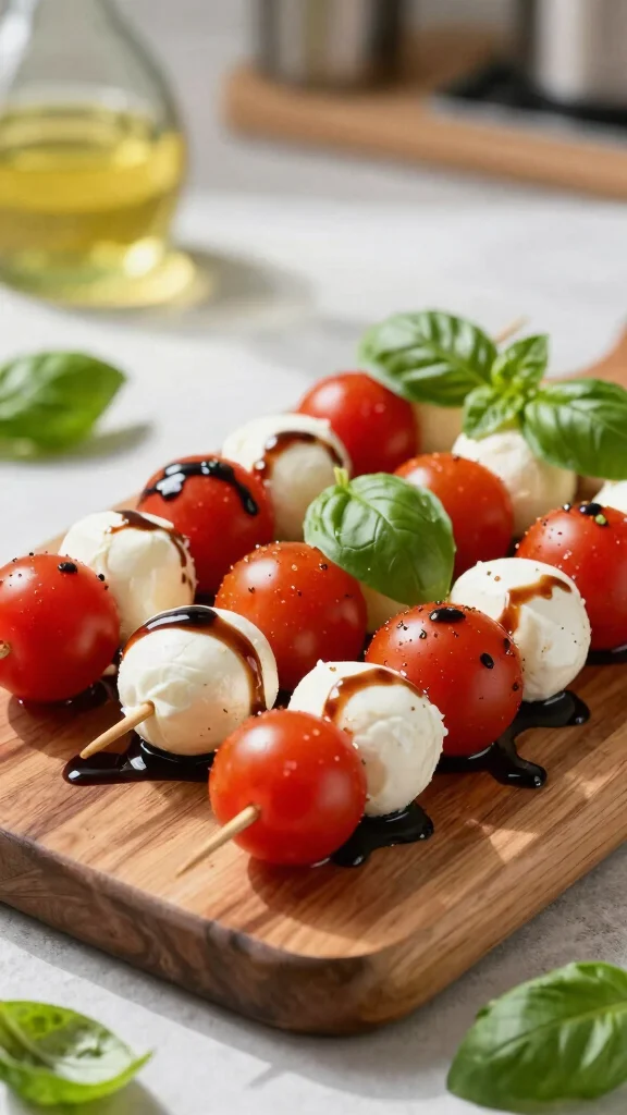 18 Healthy Easy Lunch Ideas for Busy Days - 5. Caprese Salad Skewers 1