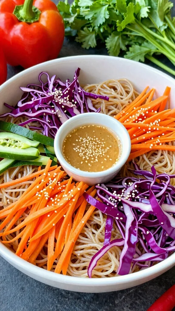 18 Healthy Easy Lunch Ideas for Busy Days - 9. Asian Noodle Salad 1