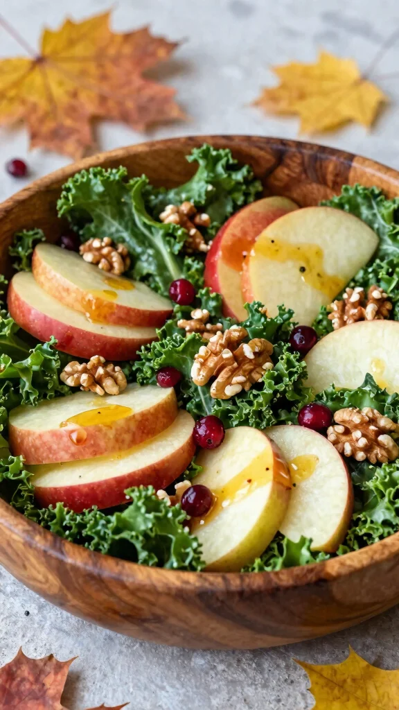 18 Healthy Fall Dinner Recipes You'll Love - 10. Apple and Kale Salad with Maple Vinaigrette 1