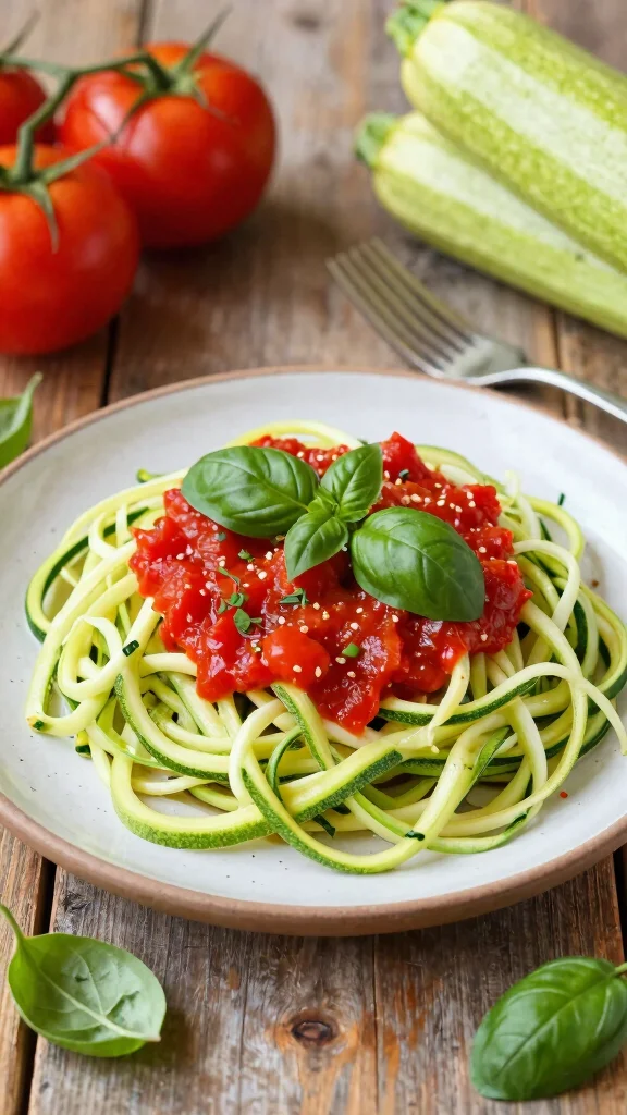 18 Healthy Fall Dinner Recipes You'll Love - 13. Zucchini Noodles with Tomato Basil Sauce 1