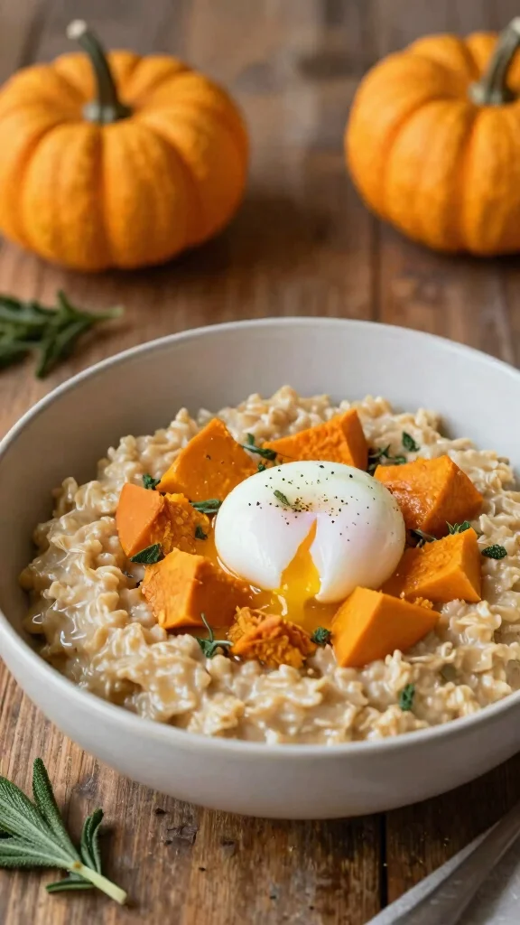 18 Healthy Fall Dinner Recipes You'll Love - 16. Savory Oatmeal with Pumpkin and Sage 1