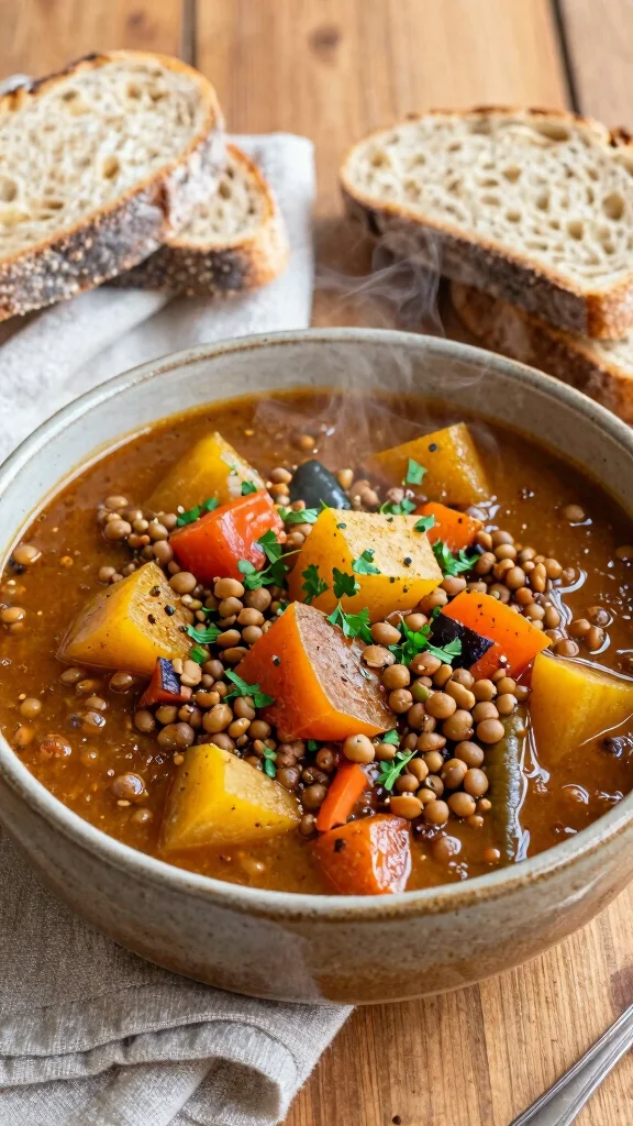 18 Healthy Fall Dinner Recipes You'll Love - 3. Spiced Vegetable and Lentil Stew 1