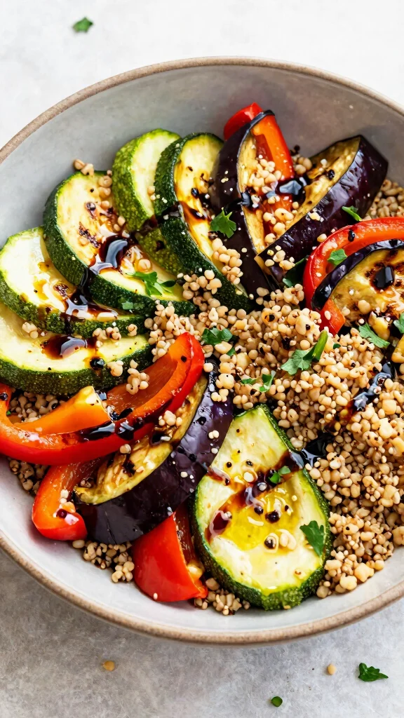 18 Healthy Food Ideas for Lunch You Can Try Today - 10. Grilled Vegetable Quinoa Bowl 1