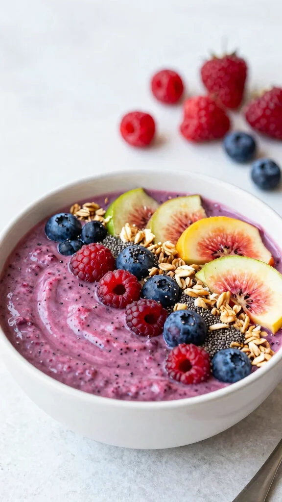 18 Healthy Food Ideas for Lunch You Can Try Today - 15. Berry Smoothie Bowl 1
