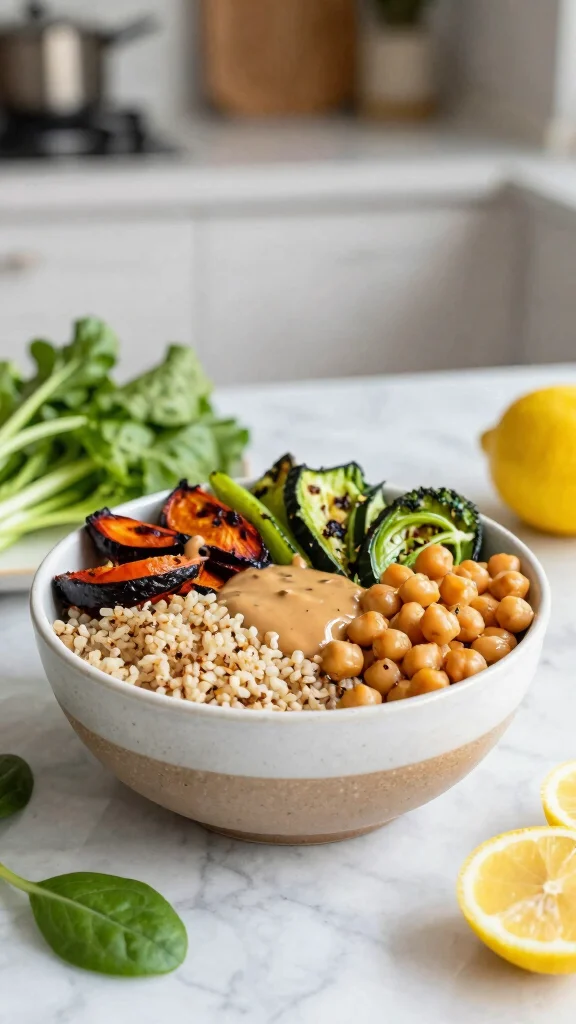 18 Healthy Lunch Bowls Packed with Flavor - 5. Buddha Bowl with Tahini Dressing 1