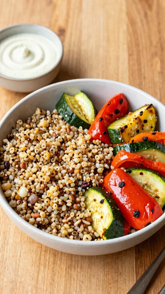 18 Healthy Lunch Meal Prep Ideas for the Week - 15. Roasted Veggie Grain Bowls 1