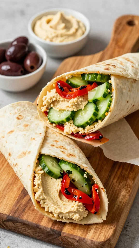 18 Healthy Lunch Meal Prep Ideas for the Week - 4. Mediterranean Wraps 1