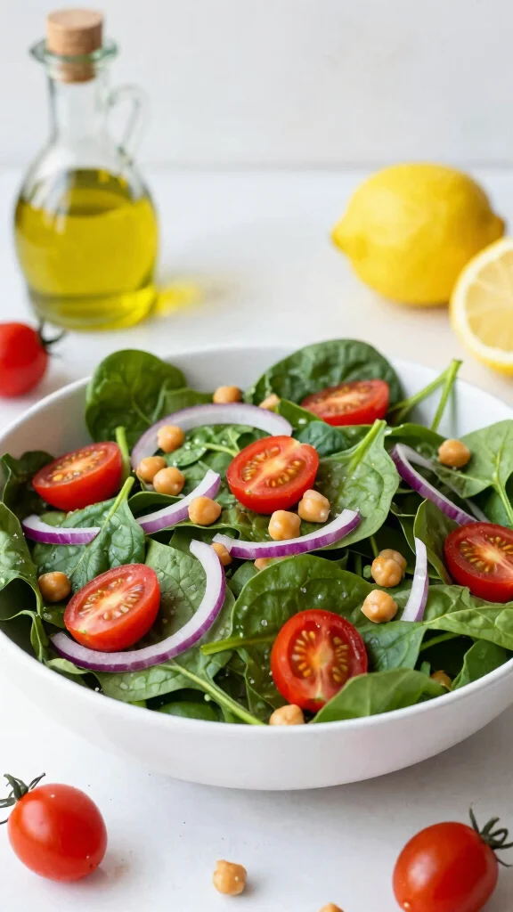 18 Healthy Lunch Meal Prep Ideas for the Week - 7. Spinach and Chickpea Salad 1