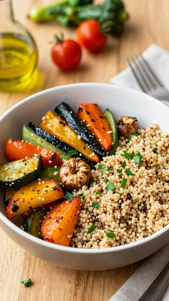 18 Healthy Lunch Recipes for Everyday Eating - 13. Roasted Vegetable Grain Bowl 1