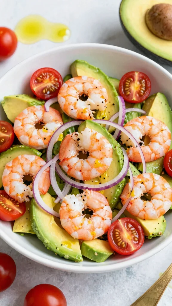 18 Healthy Lunch Recipes for Everyday Eating - 14. Shrimp Avocado Salad 1
