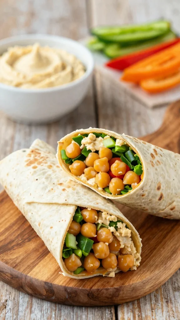 18 Healthy Lunch Recipes for Everyday Eating - 2. Mediterranean Chickpea Wrap 1