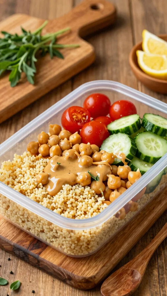 18 Healthy Meal Prep Lunch Ideas for Busy Weeks - 2. Mediterranean Chickpea Bowl 1