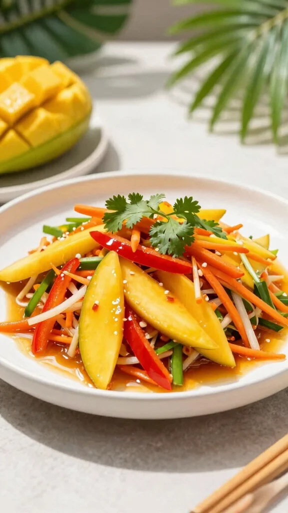 18 Healthy Summer Dinner Recipes Light & Fresh - 13. Thai Mango Salad 1