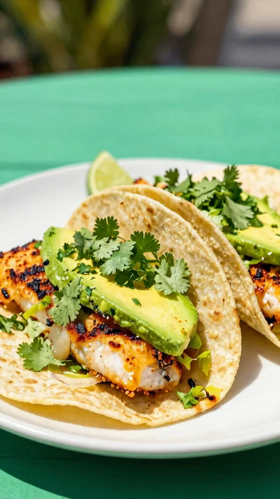 18 Healthy Summer Dinner Recipes Light & Fresh - 16. Cilantro Lime Grilled Fish Tacos 1