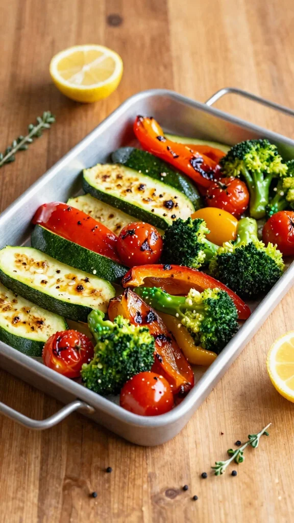 18 Healthy Summer Dinner Recipes Light & Fresh - 7. Lemon Garlic Roasted Veggies 1