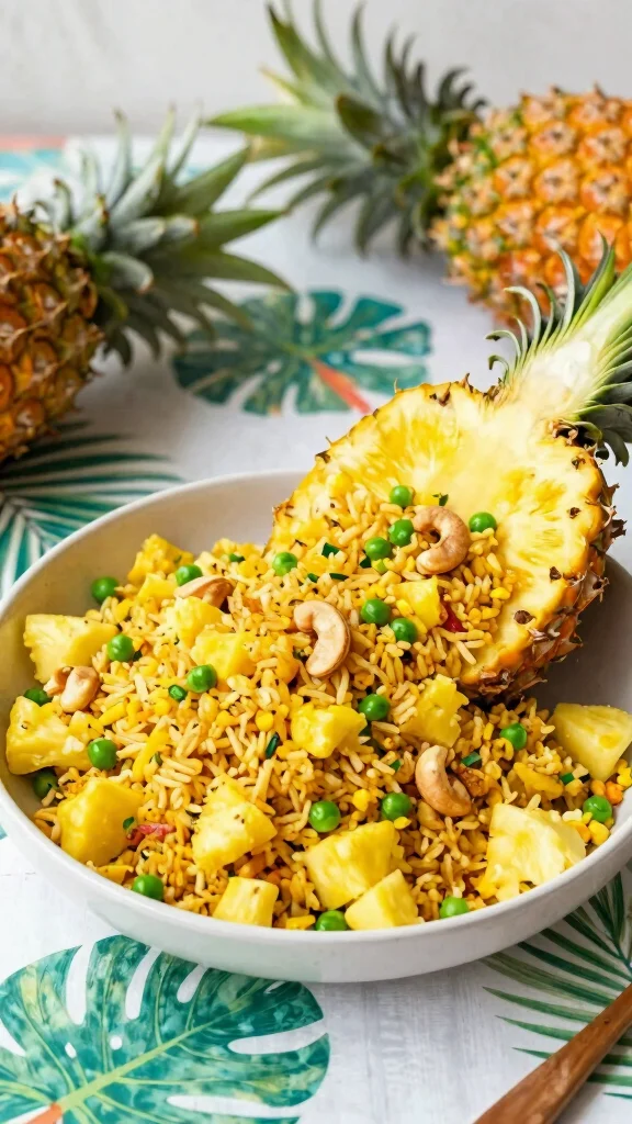 18 Healthy Summer Dinner Recipes Light & Fresh - 9. Pineapple Fried Rice with Cashews 1