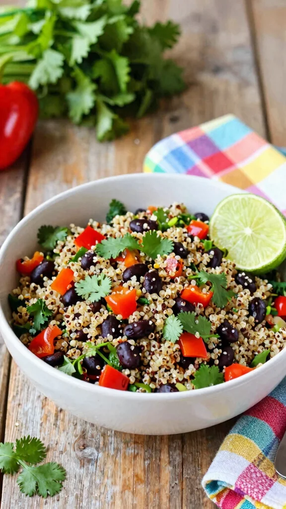 18 Healthy Work Lunch Ideas Easy to Pack - 1. Quinoa and Black Bean Salad 1