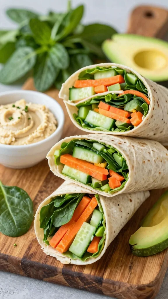 18 Healthy Work Lunch Ideas Easy to Pack - 2. Veggie-Packed Wraps 1