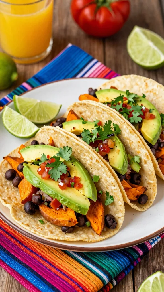 18 Healthy Work Lunch Ideas Easy to Pack - 5. Sweet Potato and Black Bean Tacos 1