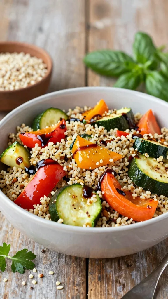 18 Healthy Work Lunch Ideas Easy to Pack - 6. Roasted Veggie Quinoa Bowl 1