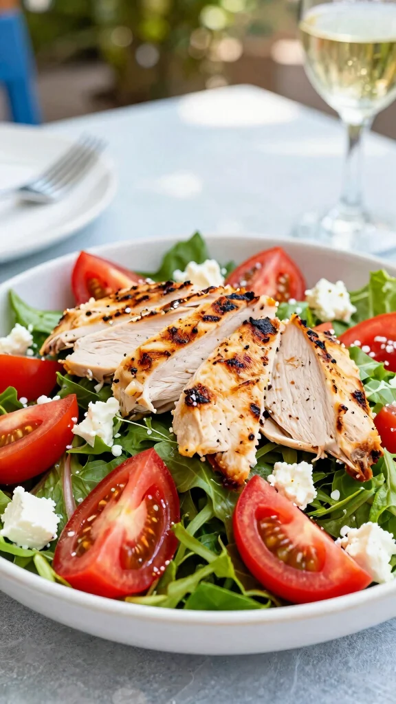 18 Quick Healthy Dinner Recipes Ready in 30 Minutes - 18. Greek Salad with Grilled Chicken 1