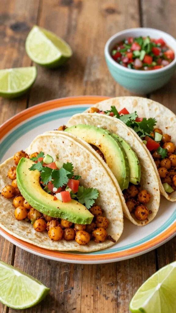18 Quick Healthy Dinner Recipes Ready in 30 Minutes - 3. Spiced Chickpea Tacos 1