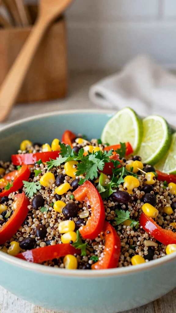 18 Quick Healthy Lunch Ideas for Busy Schedules - 1. Quinoa & Black Bean Salad 1