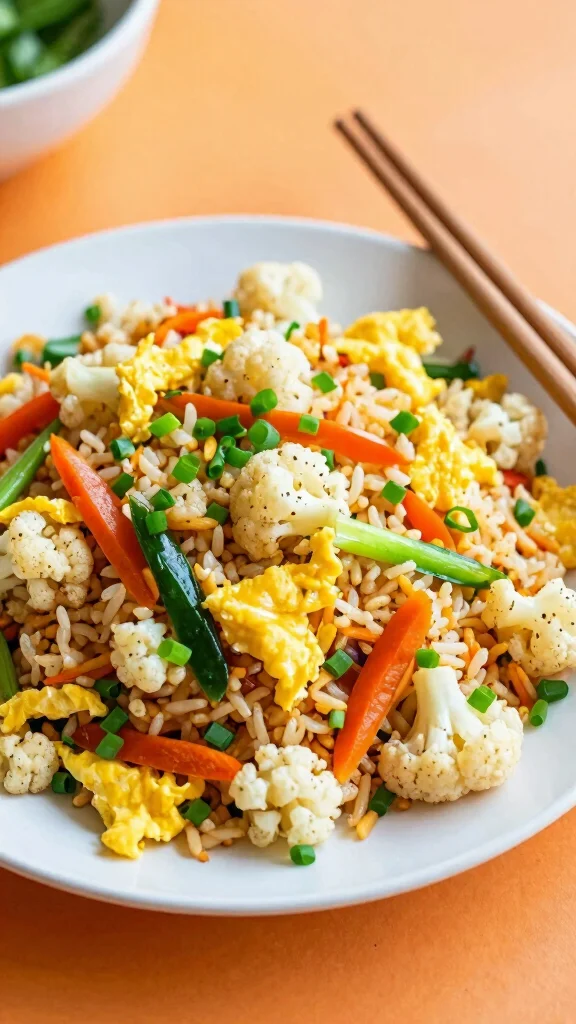 18 Quick Healthy Lunch Ideas for Busy Schedules - 10. Cauliflower Fried Rice 1