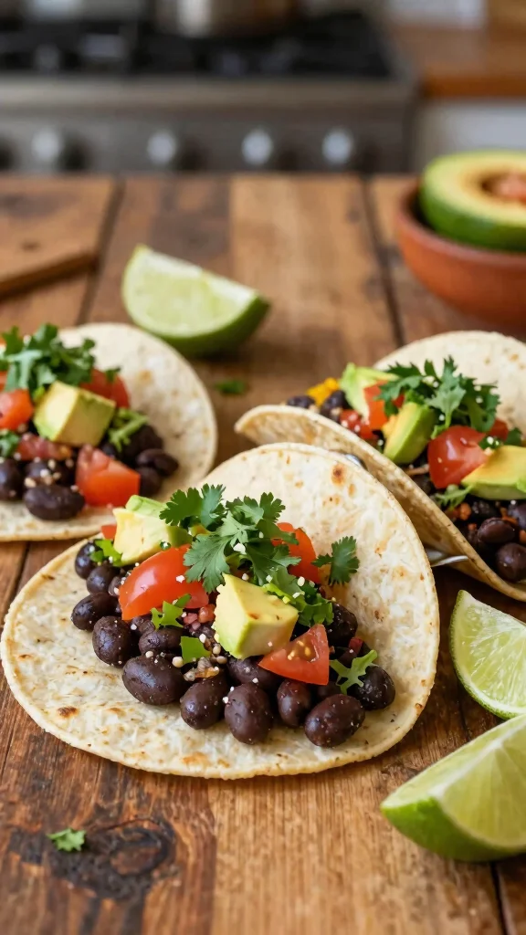 18 Quick Healthy Lunch Ideas for Busy Schedules - 15. Black Bean Tacos 1