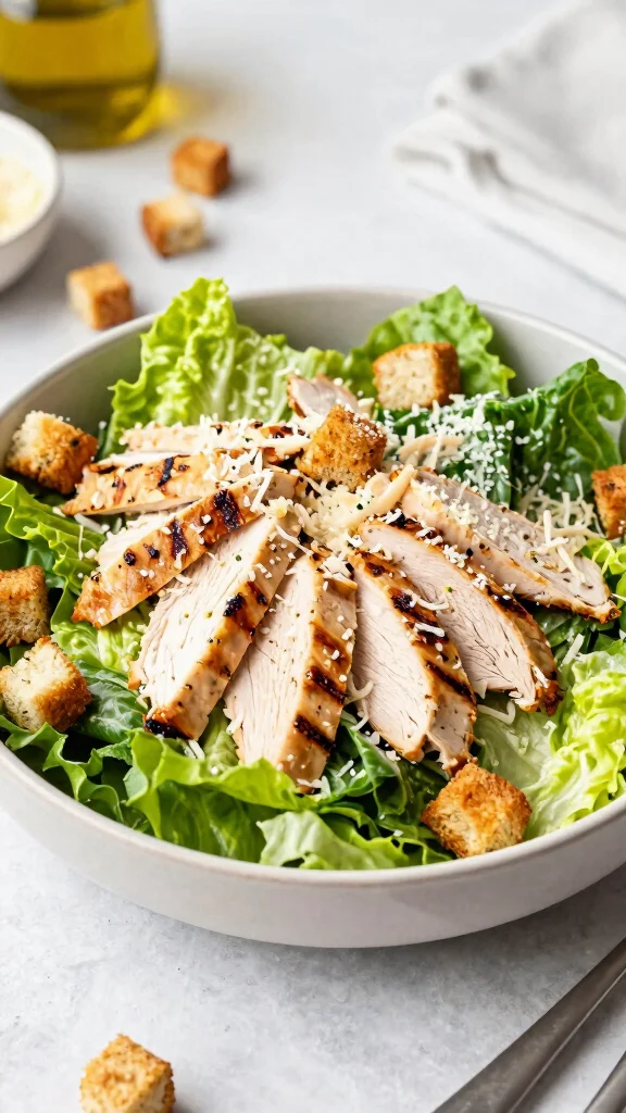 18 Quick Healthy Lunch Ideas for Busy Schedules - 16. Chicken Caesar Salad 1