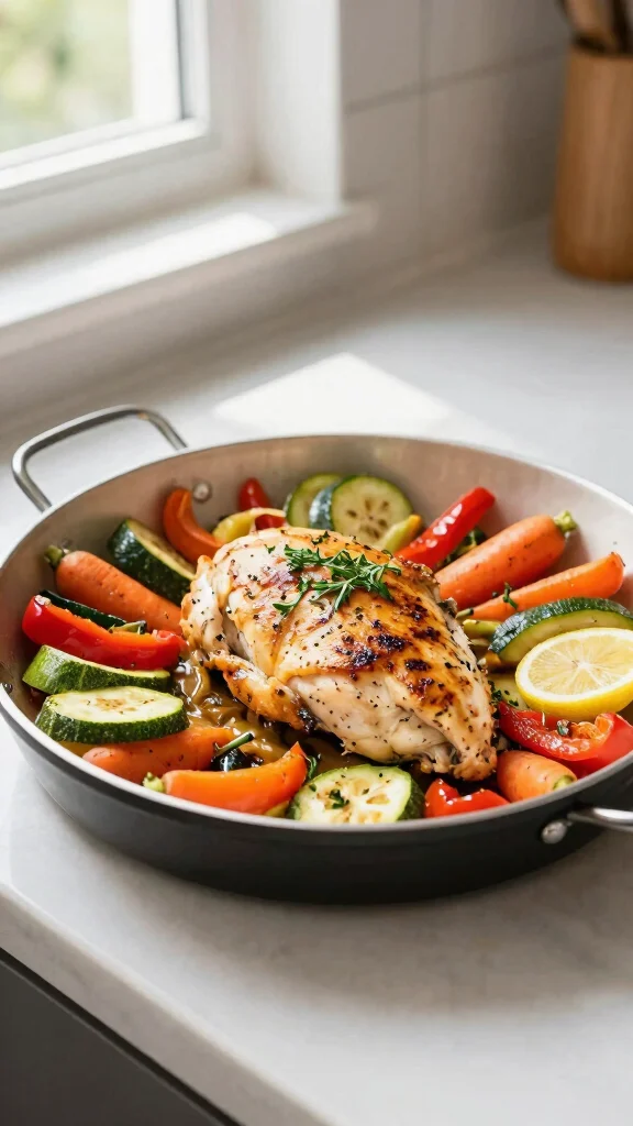 18 Quick and Easy Healthy Dinner Recipes for Busy Days - 1. One-Pan Lemon Garlic Chicken 1
