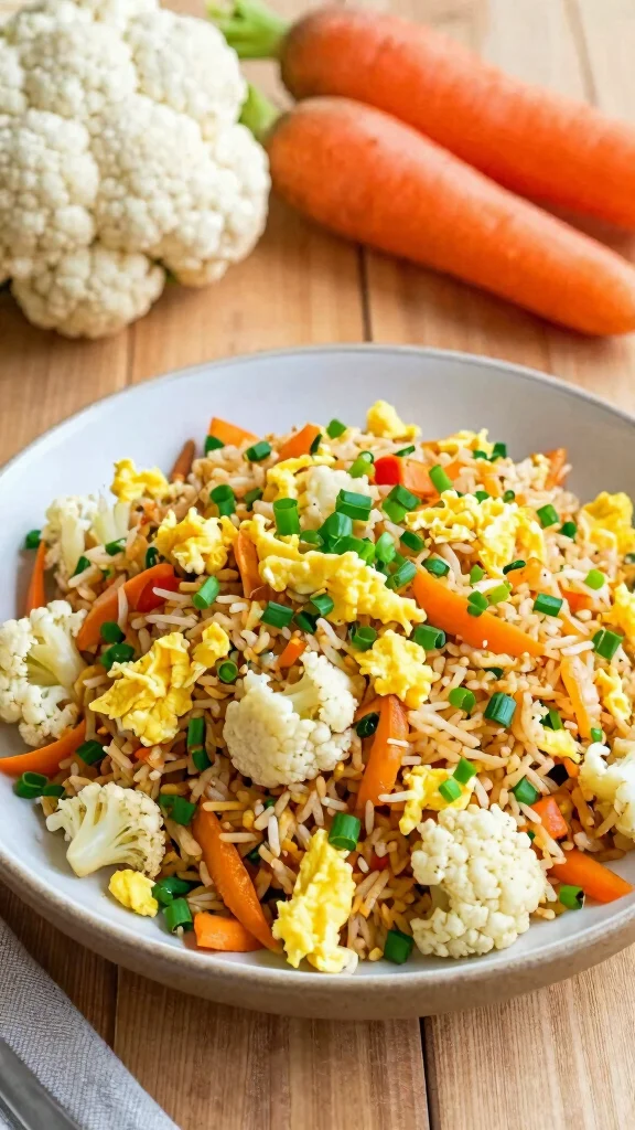 18 Quick and Easy Healthy Dinner Recipes for Busy Days - 10. Cauliflower Fried Rice 1