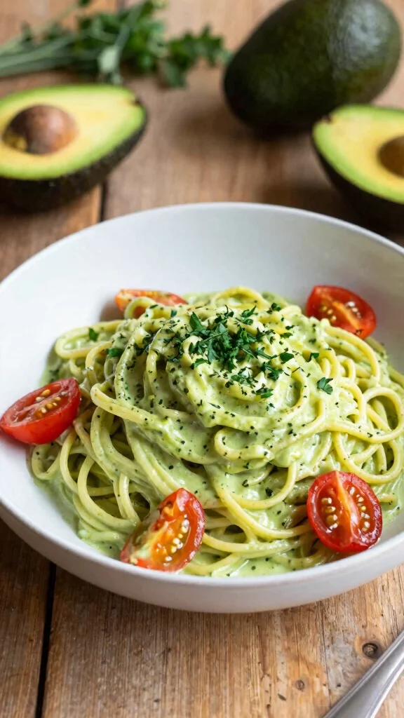 18 Quick and Easy Healthy Dinner Recipes for Busy Days - 14. Creamy Avocado Pasta 1
