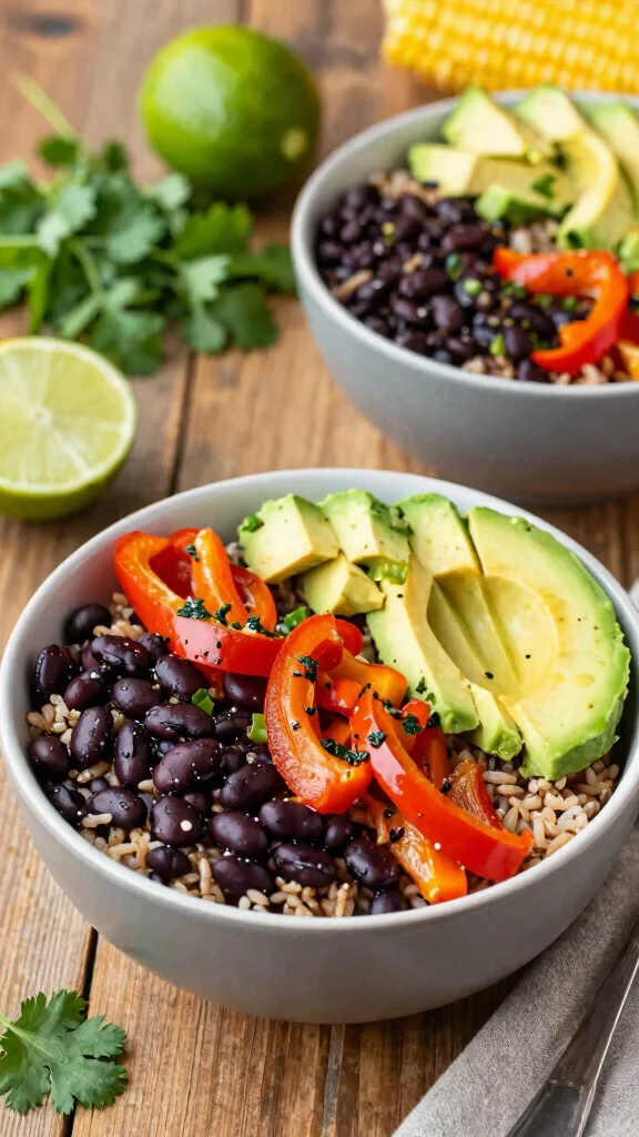 18 Quick and Easy Healthy Dinner Recipes for Busy Days - 2. Veggie-Stuffed Burrito Bowls 1