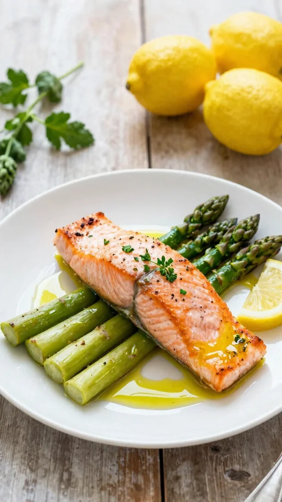 18 Quick and Easy Healthy Dinner Recipes for Busy Days - 7. Baked Salmon with Asparagus 1