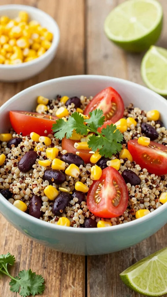 20 Easy Healthy Lunch Ideas Ready in Minutes - 1. Quinoa & Black Bean Salad 1