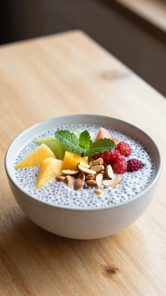 20 Easy Healthy Lunch Ideas Ready in Minutes - 11. Coconut Chia Pudding 1