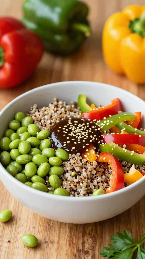20 Easy Healthy Lunch Ideas Ready in Minutes - 14. Edamame and Quinoa Salad 1