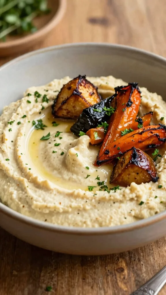 20 Easy Healthy Lunch Ideas Ready in Minutes - 15. Roasted Vegetable & Hummus Bowl 1