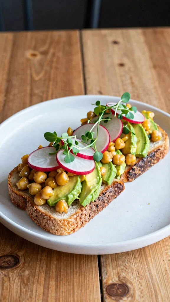 20 Easy Healthy Lunch Ideas Ready in Minutes - 17. Chickpea & Avocado Toast 1