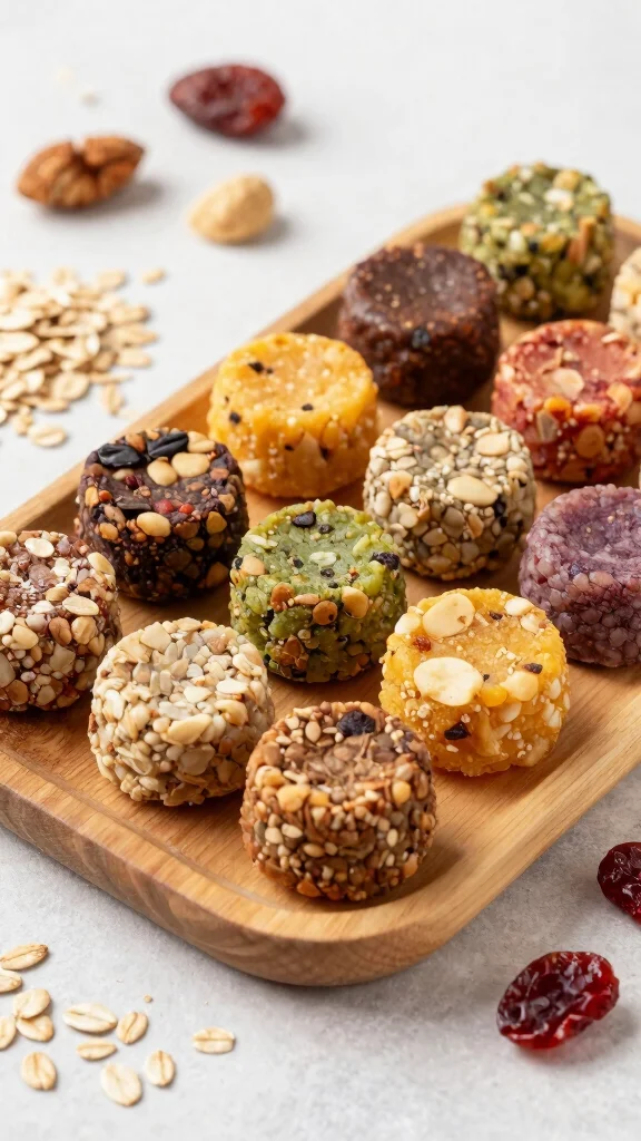 20 Easy Healthy Lunch Ideas Ready in Minutes - 20. Fruit and Nut Energy Bites 1