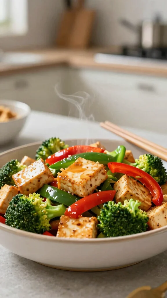 20 Easy Healthy Lunch Ideas Ready in Minutes - 6. Stir-Fried Tofu and Vegetables 1